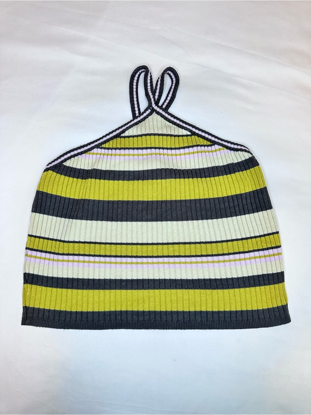 Urban Outfitters Ribbed Striped Halter Sweater Knit Crop Top – Women’s Medium